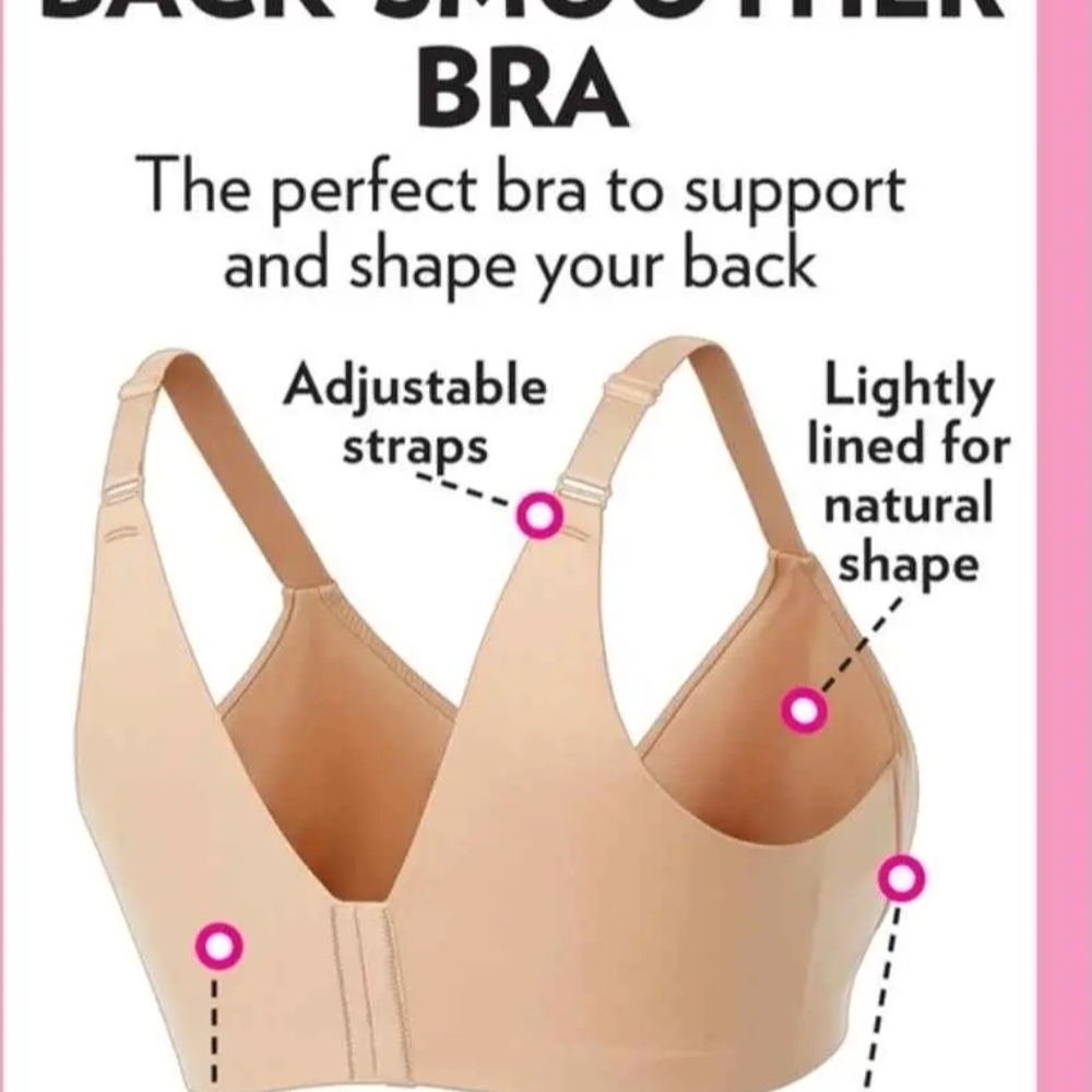 NWT Women's Black Back Smoother Wireless Bra 50D - Picture 4 of 5